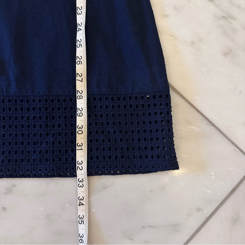 J. Crew Deep V Blue Swim Cover-Up XS linen cotton blend - Picture 10 of 11